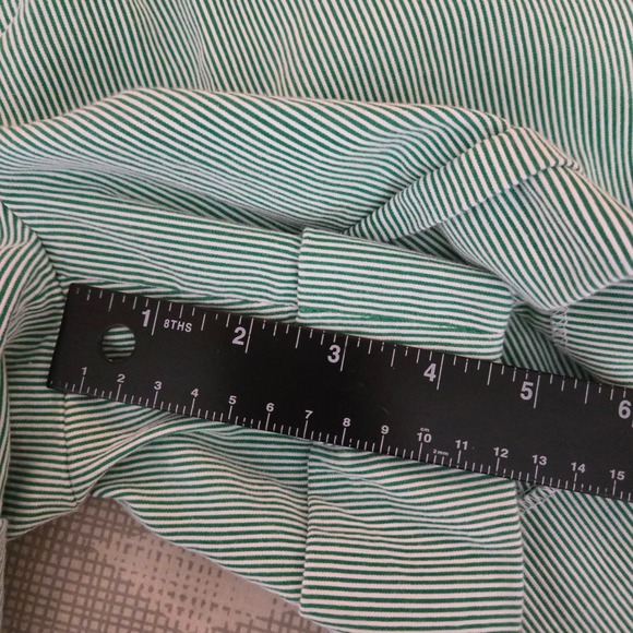 Banana Republic Martin Fit Shorts Womens 4 Green‎ Stripe Preppy Country Club - Picture 9 of 12